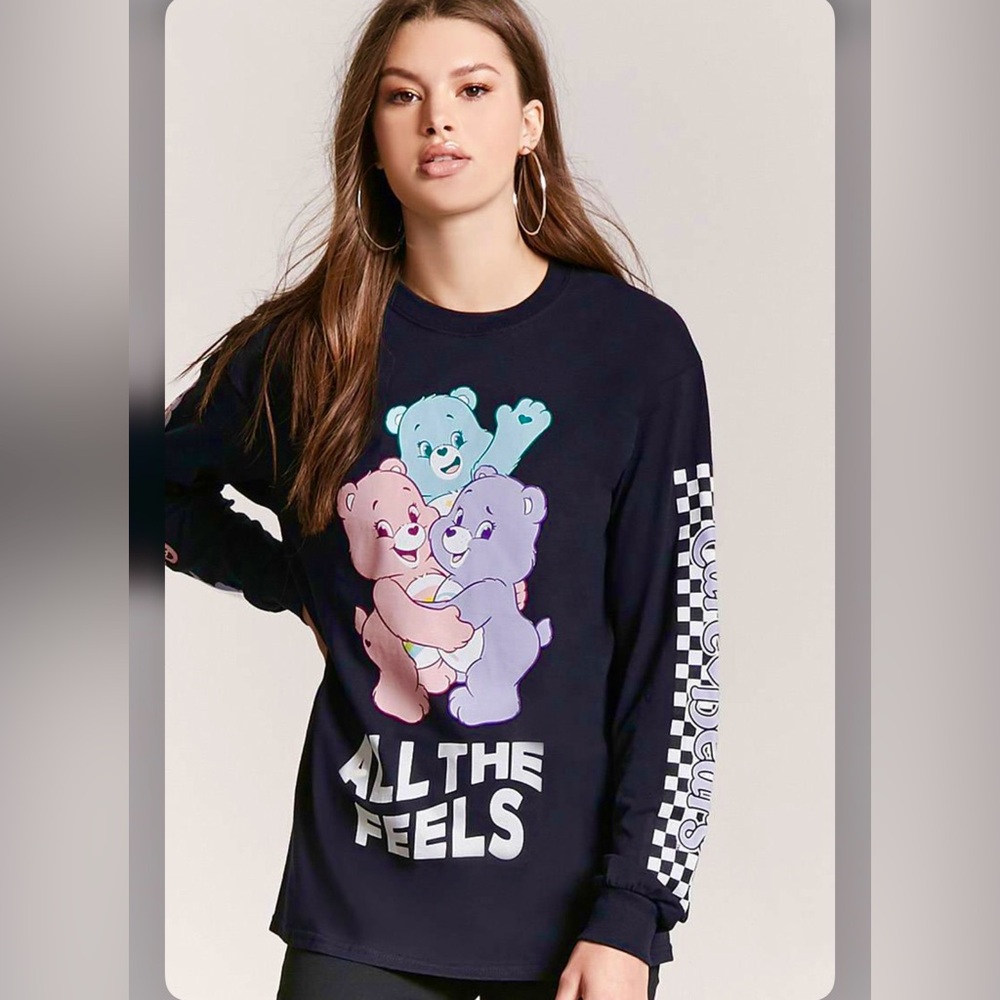 New Care bears graphic tee cotton pullover sweater long sleeves crewneck top